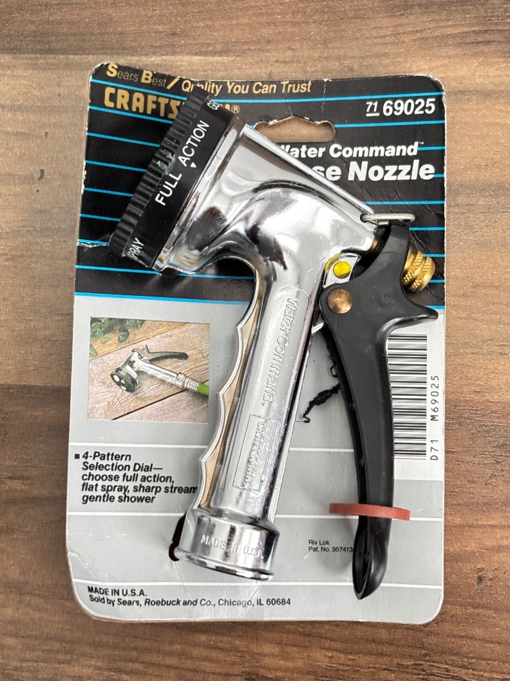 VINTAGE Sears Best Craftsman Water Command Hose Nozzle 4 Pattern USA 69025 NEW